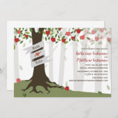 Apple Orchard Virtual Livestream Wedding Kaart (Voorkant / Achterkant)