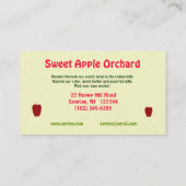 Apple Orchard Visitekaartje (Achterkant)