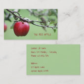 Apple Organic Fresh Red Apples Visitekaartje (Voorkant / Achterkant)