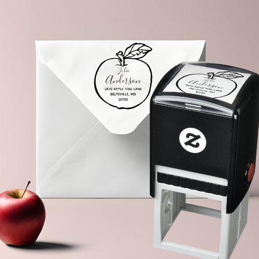 Apple Outline Self-Inking Return Address Stempel