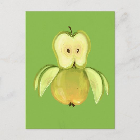 Apple owl briefkaart (Voorkant)