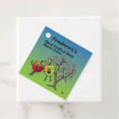 Apple Pals Funny Cartoon Cider Pie en meer Bedankjes Labels (In situ)