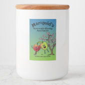 Apple Pals Funny Cartoon Compote Pie en meer Voedselcontainer Etiket (Voorkant)
