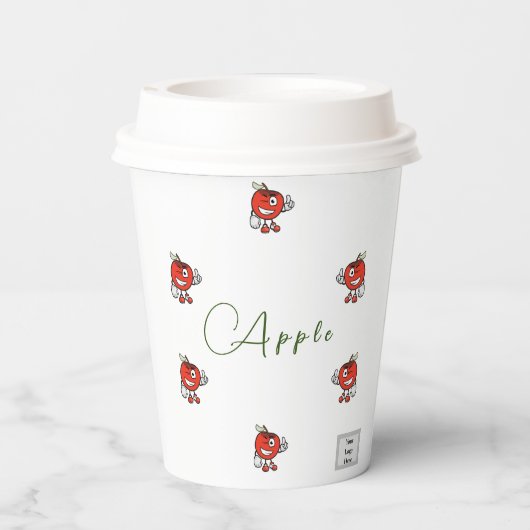 Apple Paper cup Papieren Bekers (Achterkant)