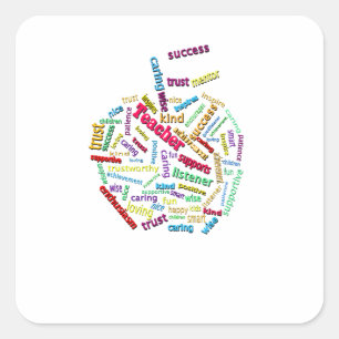 Apple past de naam van de leerkrachten op Apple Le Vierkante Sticker