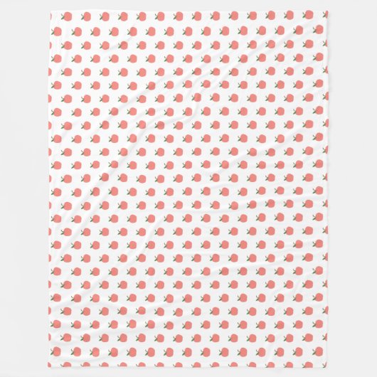 Apple Pattern | Cute Teacher Modern Scandi Pink Fleece Deken (Voorkant)