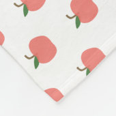 Apple Pattern | Cute Teacher Modern Scandi Pink Fleece Deken (Hoek)