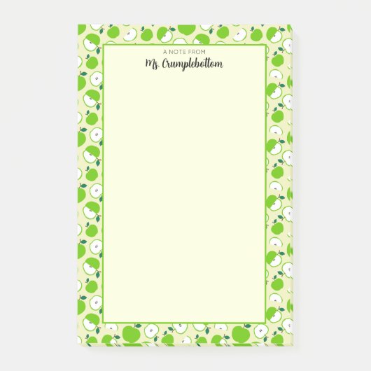 Apple Pattern Een notitie van Teacher Schattige Post-it® Notes (Voorkant)