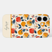 Apple Pattern met aangepaste naam Case-Mate iPhone Case (Achterkant (horizontaal))