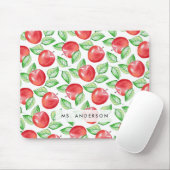 Apple Pattern Personalized Teacher Muismat (Met muis)