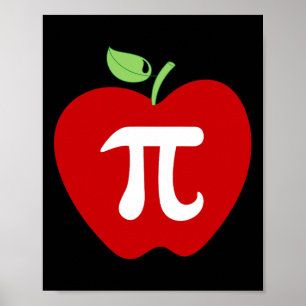 Apple Pi Apple Pie Wiskunde Lover Poster