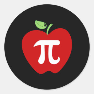 Apple Pi Apple Pie Wiskunde Lover Ronde Sticker