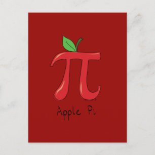 Apple Pi Cute Wiskunde Pi Day Briefkaart