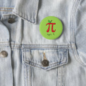 Apple Pi Cute Wiskunde Pi Day Button Pin (In situ)