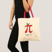 Apple Pi Cute Wiskunde Pi Day Canvas tas (Voorkant (product))