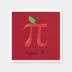 Apple Pi Cute Wiskunde Pi Day Napkins Servet