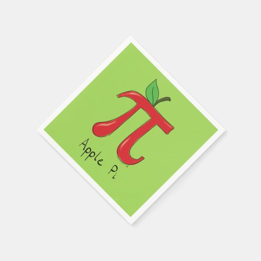 Apple Pi Cute Wiskunde Pi Day Napkins Servet (Hoek)