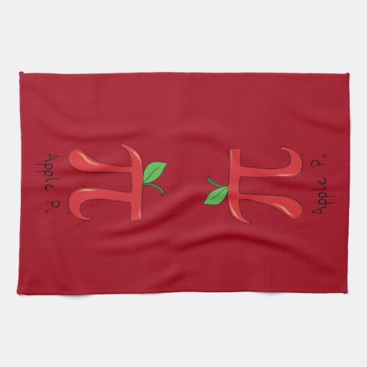 Apple Pi Cute Wiskunde Pi Day Pie Baking Kitchen T Theedoek (Horizontaal)