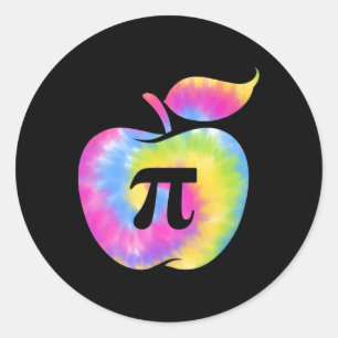 Apple Pi Dag Grappig 3.14 Pi Dag Wiskunde Leraren Ronde Sticker