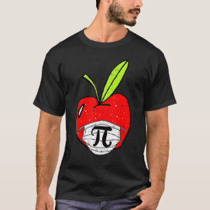 Apple Pi Day Cute Face Mask Teacher Quaran Student T-shirt
