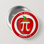 Apple Pi Day Pun Ronde Button 7,6 Cm (Voorkant /achterkant)