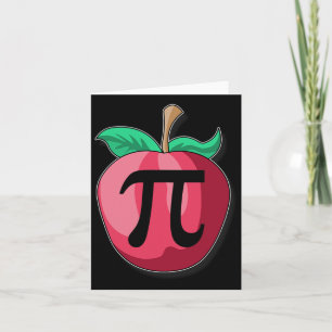 Apple Pi Funny Wiskunde Teacher Thanksgiving Pie D Kaart