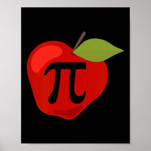 Apple Pi Funny Wiskunde Teacher Thanksgiving Pie D Poster