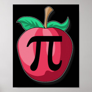 Apple Pi Funny Wiskunde Teacher Thanksgiving Pie D Poster
