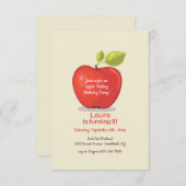 Apple Picking Birthday Party Aankondiging (Voorkant / Achterkant)