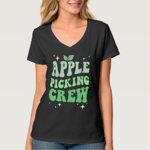 Apple Picking Crew Green Apple Harvest Season Fami T-shirt