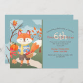 Apple Picking Fox Birthday Kaart (Voorkant / Achterkant)