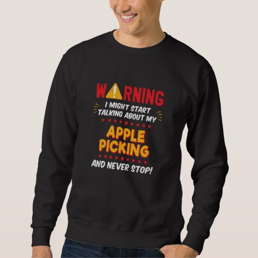 Apple Picking Picker Joke Graphic Trui (Voorkant)
