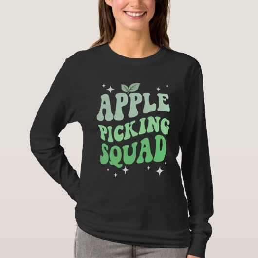 Apple Picking Squad Green Apple Season Family Farm T-shirt (Voorkant)