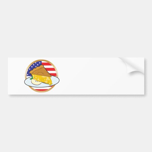 Apple Pie American Flag Bumpersticker (Voorkant)