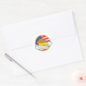 Apple Pie American Flag Ronde Sticker (Envelop)