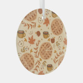 Apple Pie Autumn:  graphics Glas Ornament (Voorkant Rechts)