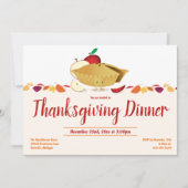 Apple Pie Food Thanksgiving Dinner Kaart (Voorkant)