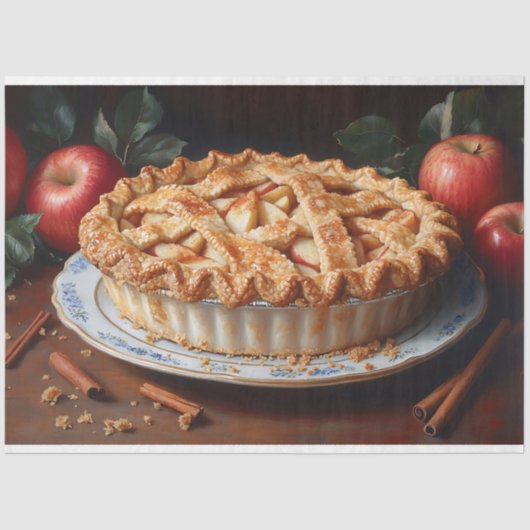 Apple Pie geïnspireerd schilderij Decoupage Tissuepapier (Voorkant)
