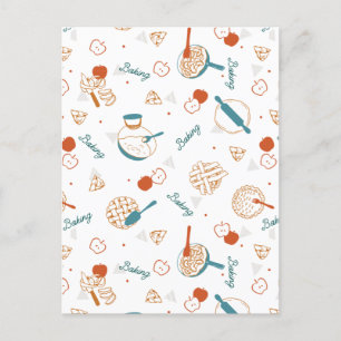 Apple Pie Lover Pattern Briefkaart