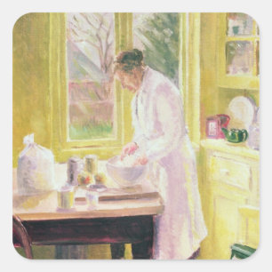 Apple Pie maken Vierkante Sticker