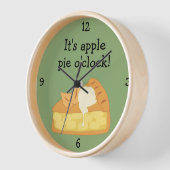 Apple Pie O'Clock fun food graphic Grosse horloge (Angle)
