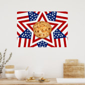 Apple Pie op sterren & Stripes Poster (Keuken)