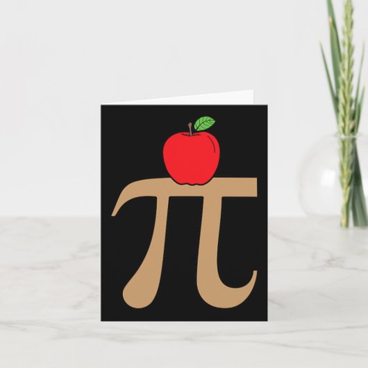Apple Pie Pi Wiskunde Pun Kaart (Voorkant)