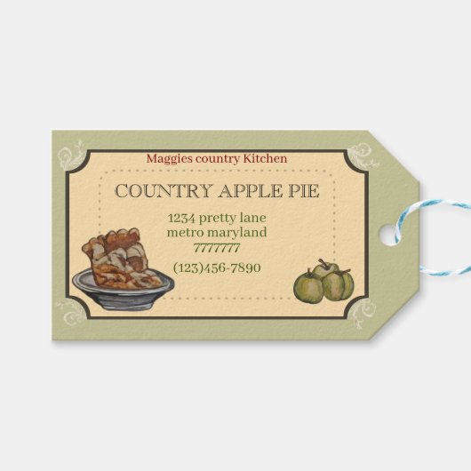 APPLE PIE rechthoekig Cadeaulabel (Voorkant (Horizontaal))