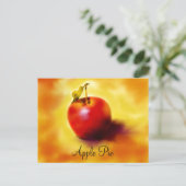 Apple Pie Recipe Card Briefkaart (Staand voorkant)