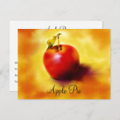 Apple Pie Recipe Card Briefkaart (Voorkant / Achterkant)
