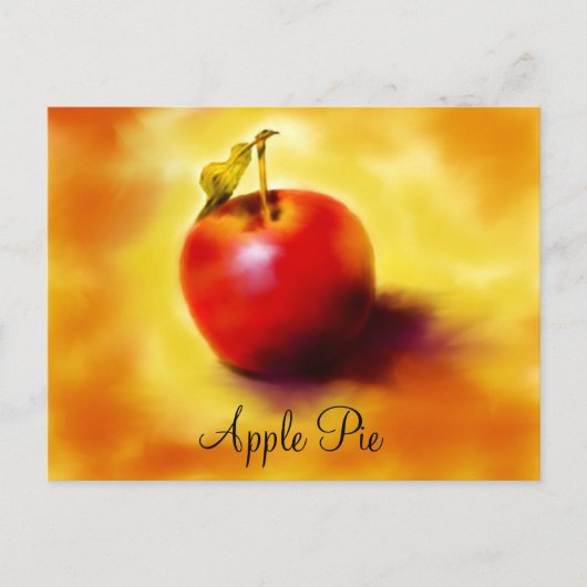 Apple Pie Recipe Card Briefkaart (Voorkant)