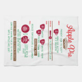 Apple Pie Recipe Gift Tea Kitchen Towelen Theedoek (Horizontaal)
