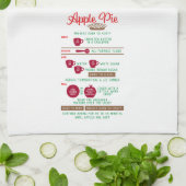 Apple Pie Recipe Kitchen Towel Theedoek (Gevouwen)