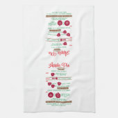 Apple Pie Recipe Kitchen Towel Theedoek (Verticaal)